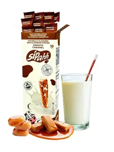 Milk Flavoring Straws – 10 Straws, CARAMEL flavor, SMOOTH CARAMEL, Low Sugar, Kid-Approved Fun, No Artificial Flavors or Colors, Works with Any Milk, Perfect for Lunchboxes & Gifting, Flavored milk, Healthy snack for kids