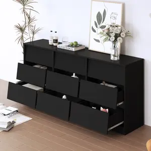 5/6/9 Drawer Dresser,Large Storage Cabinet ModernChest of 9 Drawers Night Table, Bedroom Storage Organizer,Storage Dresser Chest of Drawers for Bedroom, Closet,Living Room