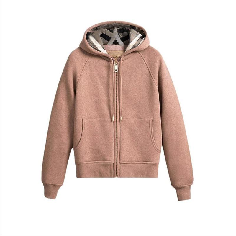 High-Quality British Style Hooded Sweatshirt for Men and Women, Women's Jacket, Full Zip Cardigan, Customizable Embroidery
