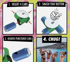 4-can Shotgun Tool for Soda / Beer / Seltzer