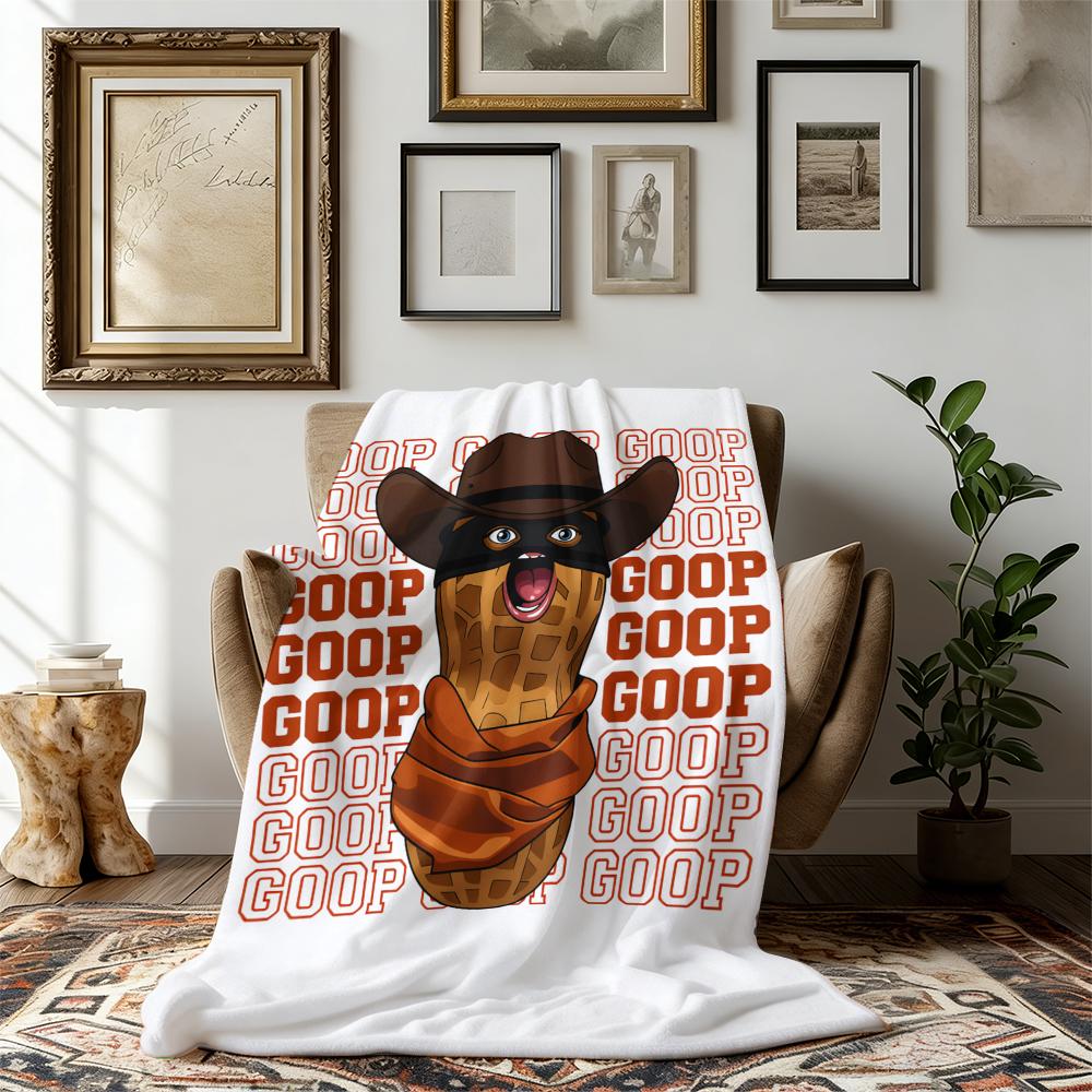 Arc Raiders The Burnt Peanut Goop Meme Blanket Lightweight Throw Blanket Flannel Microfiber Plush Bed Blanket Super Soft Blanket for All-Season Travel Camping Home Rug Suitable for giving as gifts to friends, parents and children