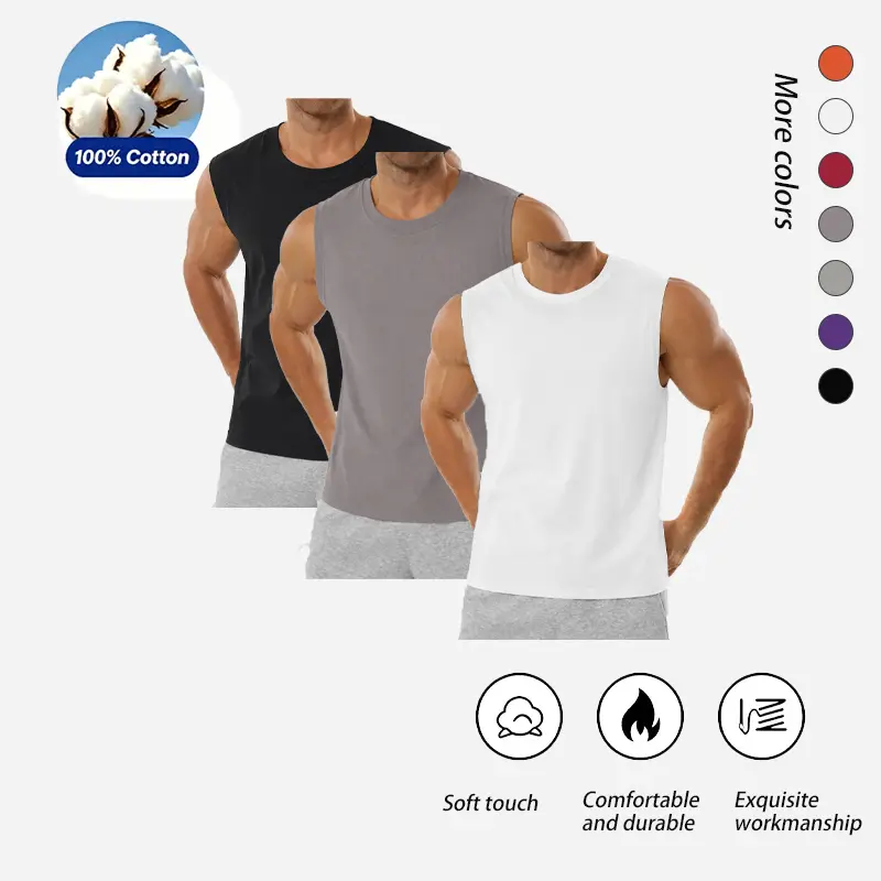 Men Fitness Plain Tank TopsSinglet Gym Stringer Sleeveless Shirt Blank Fitness Clothing Sportwear Muscle Vest