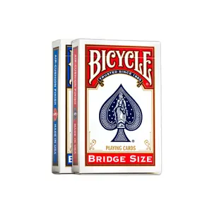 Bicycle Playing Cards - Rider Back Design, Precise Size, Red & Blue Color Options for Bridge Game