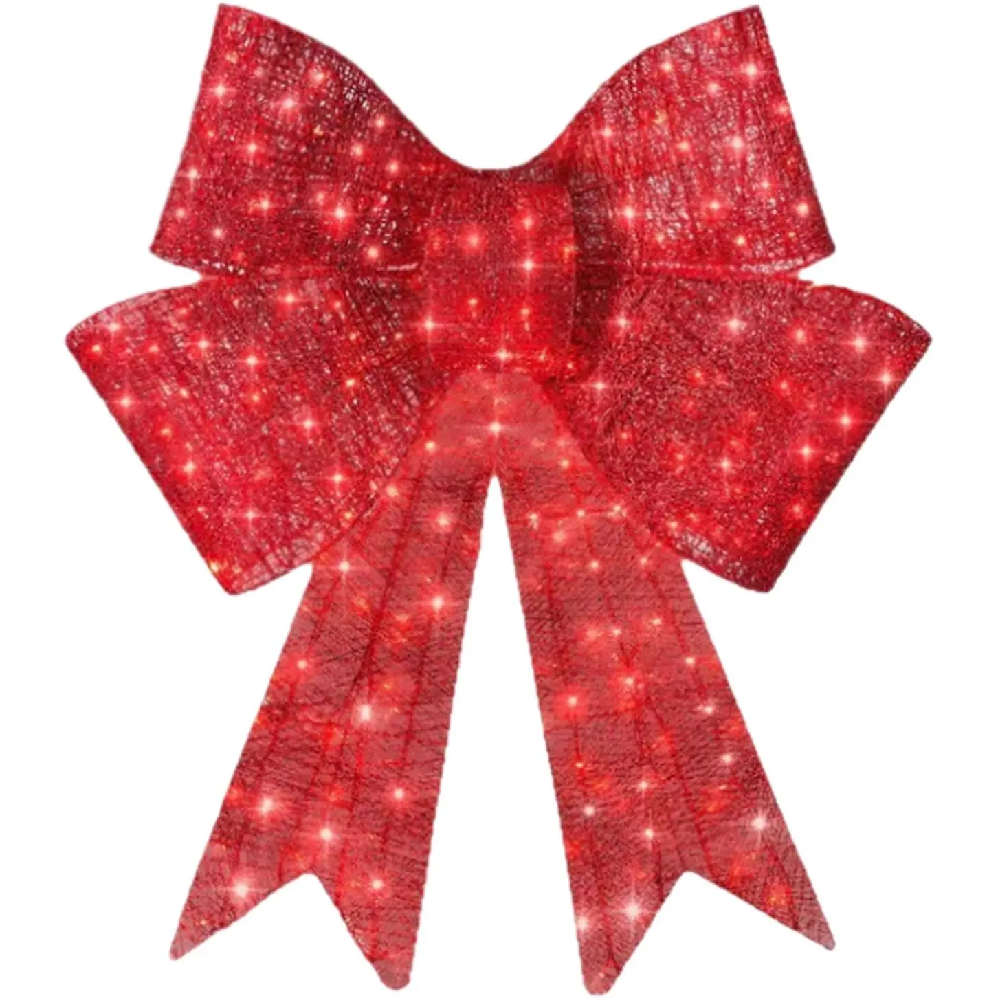 23.6 Inch Lighted Christmas Bow, Large Christmas Bow Outdoor LED Holiday Yard Decoration with Lights, Wreath Bows  Front Door, Wall, Garage Decoration