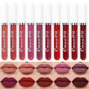10 Pcs Matte Lipstick Cosmetic Long Lasting Waterproof Lip Glaze Nonstick Easy To Apply Long Lasting Lipgloss Suitable For Beginners Beauty Makeup Lip Care