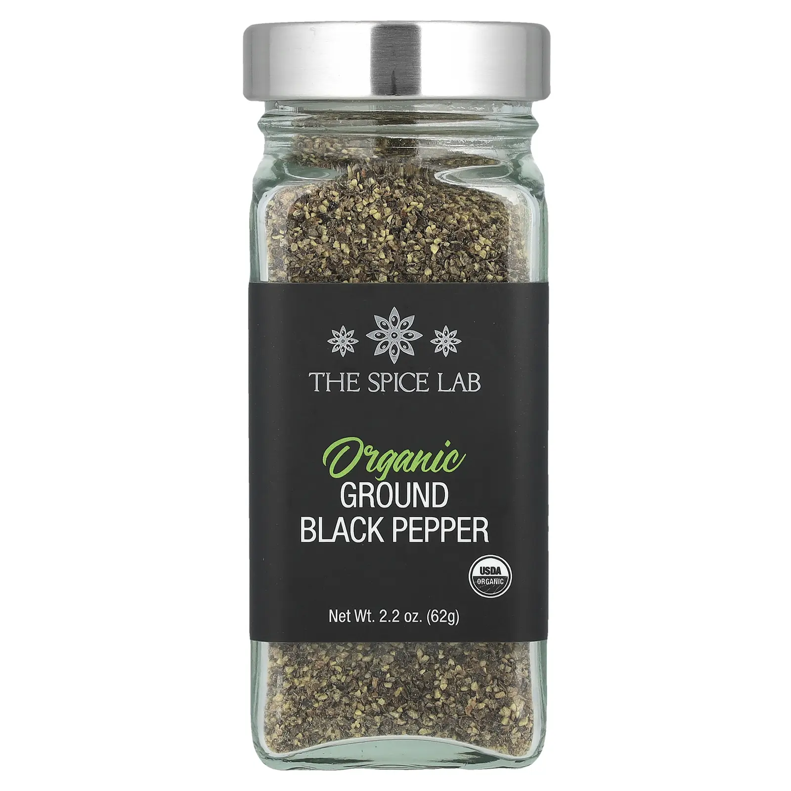 The Spice Lab Organic Ground Black Pepper, 2.2 oz (62 g)