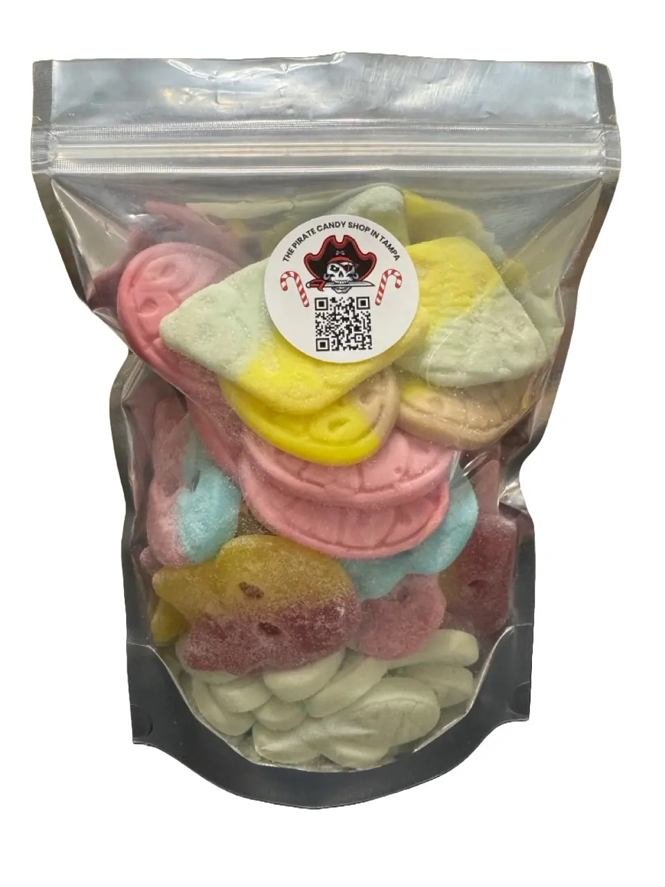 All-Star Bubs Mix Bag (1/2 lb) - Swedish Candy- BUBS Tutti Frutti Rhombs, Bubs Ovals & Bubs Skulls - Sweet Sour Bonbons in Assorted Colors
