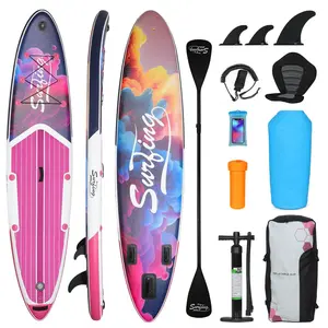 Inflatable Stand Up Paddle Board, Non-Slip Deck SUP Paddle Board with SUP Accessories & Backpack, Portable Standing Boat for Youth & Adult