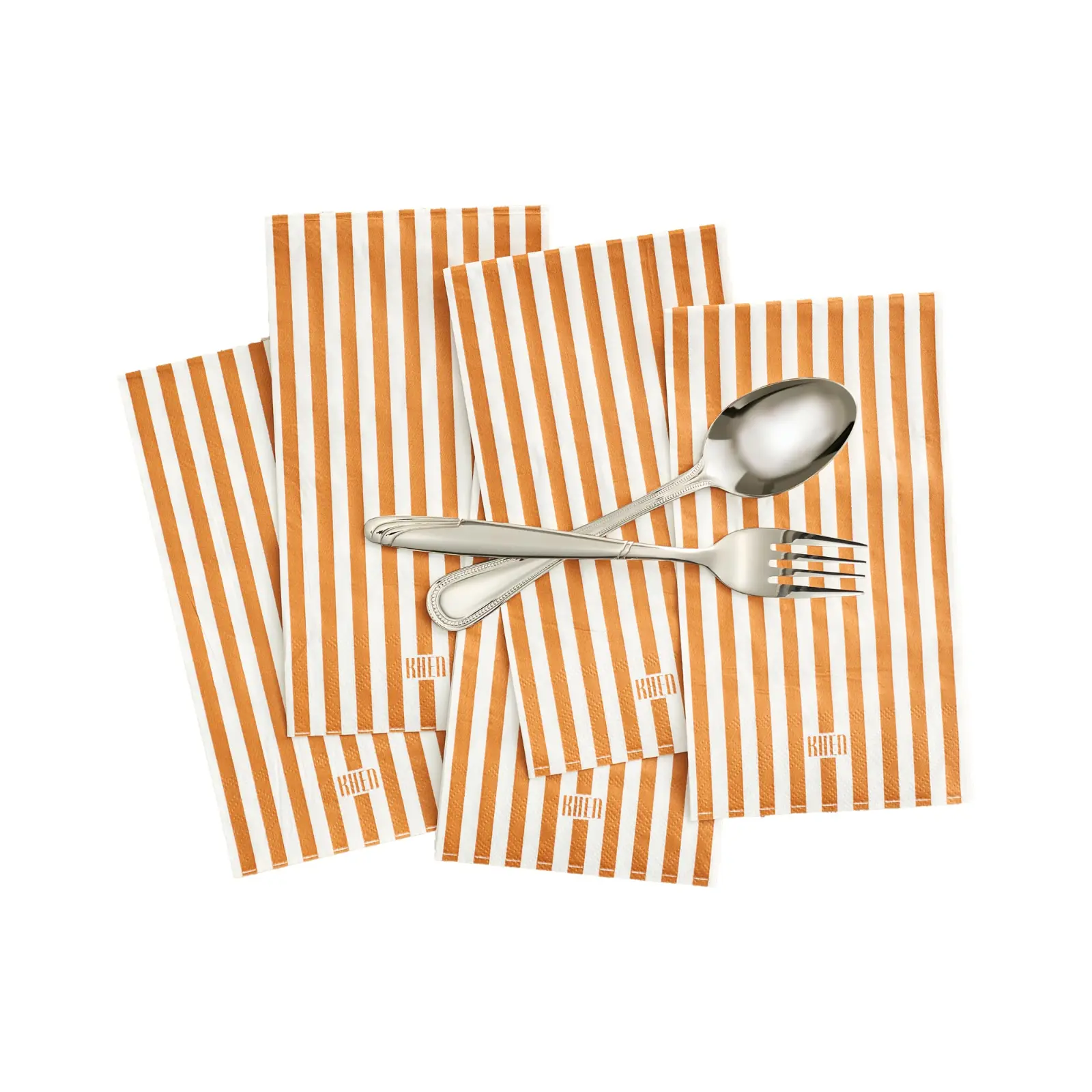 Khen 100-Count Luxury Disposable Napkins, European Stripes Design – 2-Ply Tableware, Linen-Feel Paper Guest Towels, Elegant Soft & Absorbent Hand Towel, Party Napkin or Placemats 15.75"x13" - Crimson