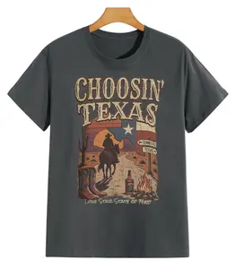 [Lunicora] Ella Choosin' Texas TShirt, Funny Shirt, Cool Vintage Fashion Tshirt, Classic Short Sleeve Novelty Tees Onesie