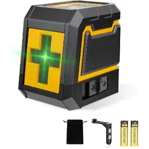 Laser-Level, Green Cross Line Lazer Level Self-Leveling, Lazer Leveler Tool for Picture Hanging Construction Floor Tile Wall Home Renovation, Indoor Project