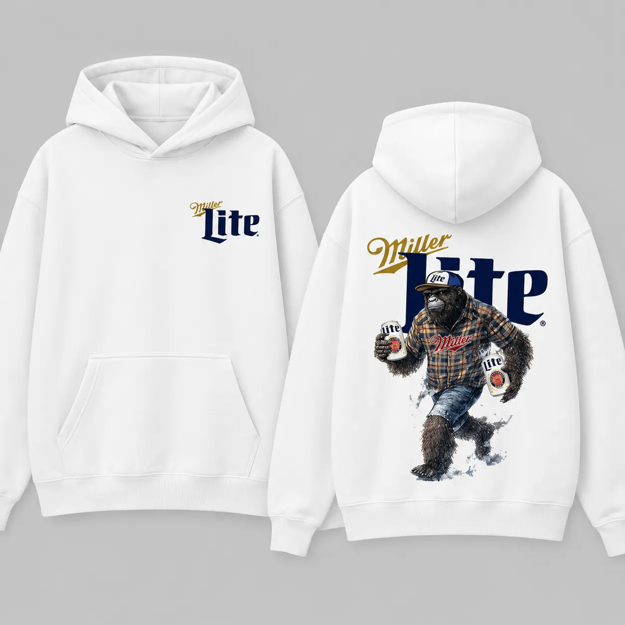 Print Bigfoot Miler Lite 2-Sides Hoodie, 2 Sided Graphic Printed Hoodie