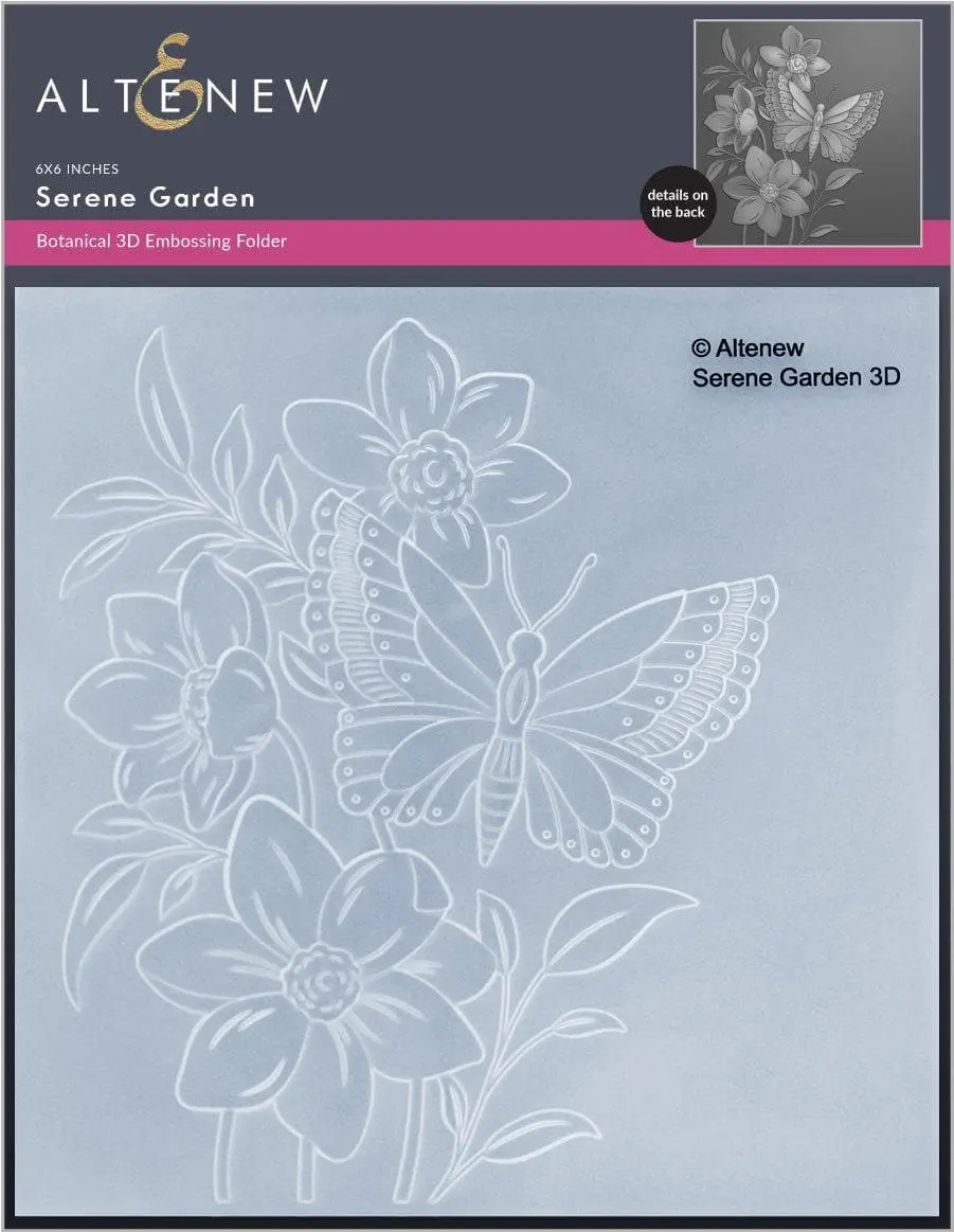 Serene Garden 3D Embossing Folder