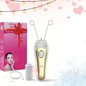 New Multi-Purpose High-End Women's Electric Threaded Hair Removal Shaver, USB Rechargeable, LED Light, Multi-Function Beauty Hair Remover, Rechargeable Body Trimmer, Threaded Hair Removal & Trimmer, Perfect Holiday Gift for Girlfriend