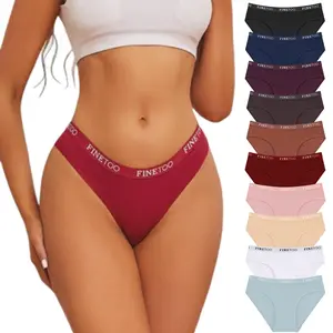 FINETOO 10PCS Cotton Hipster Panties for Women Sweet Ladies Full Coverage Stretch Bikinis Comfortable  Bridal Briefs S-XL Womenswear High Elastic