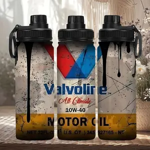 1pc 20oz Industrial Style Insulated Mug, Vintage Distressed Dual Wall Thermal Cup, Leak-Proof Lid, Reusable Gift for Parents and Friends, Vacuum Insulated Flask