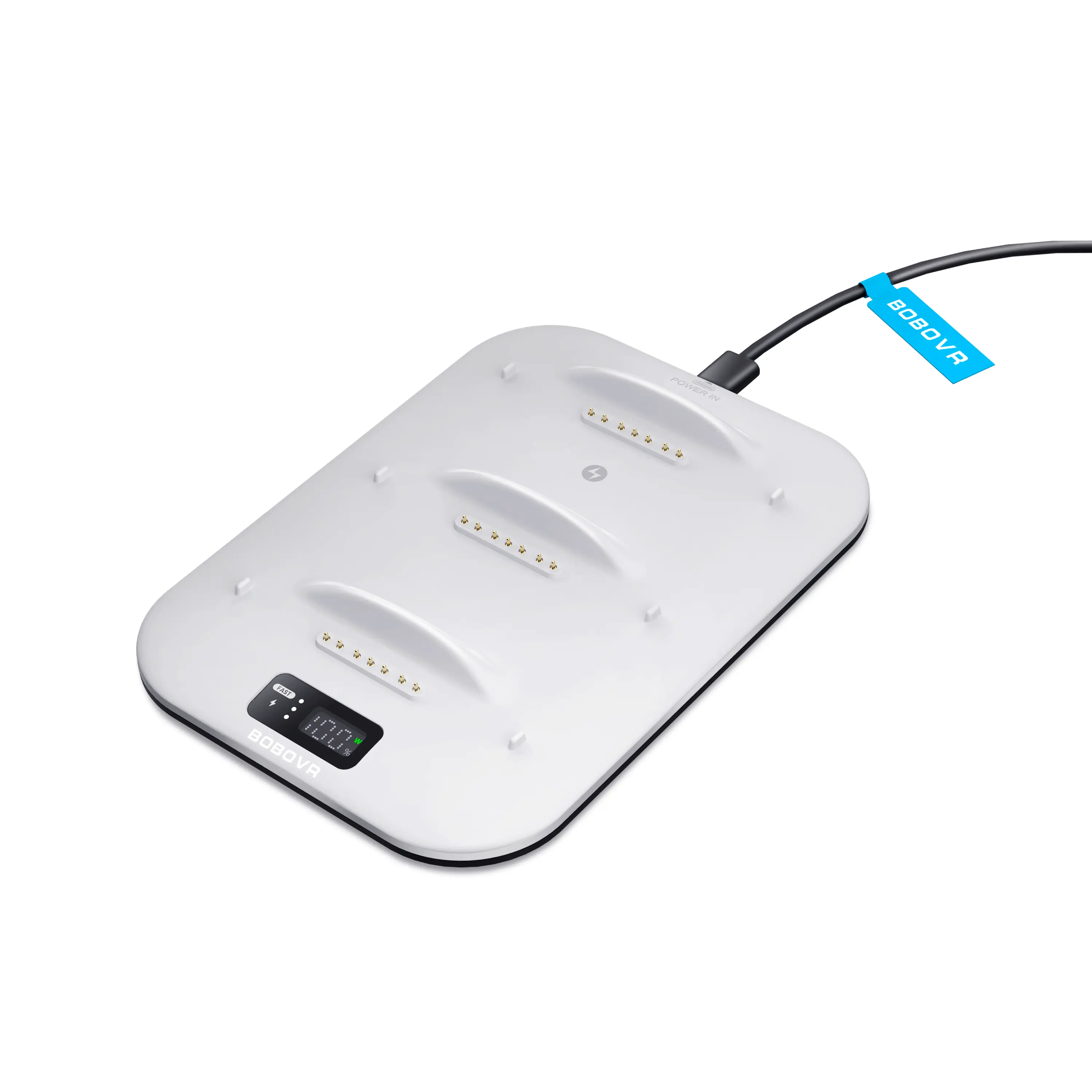 BOBOVR BD3 Fast Charging Dock for B100 Batteries (3-slot) - 30W Magnetic Charger with Electronic Protection, Triple Battery Automatic Connection vr  charging