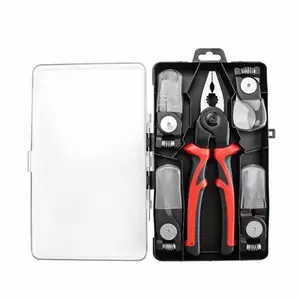 5 in 1 Wire Stripper Pliers Tool Set, Combination Interchangeable Pliers Kit, Wire Stripper, Wire Crimper, Electricians Scissor with Storage Case