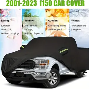 Ultimate Weather Protection Heavy-Duty Waterproof Truck Cover with UV Protection All-Weather Fits Pickups SUVs Vans 209-232" Length Indoor Outdoor Adjustable Straps Reinforced Durable Outdoor Protection for Ford F150 2001-2023