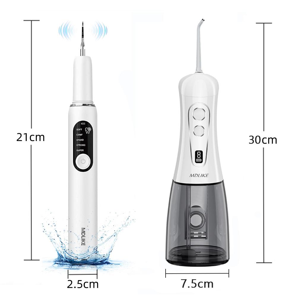 MDLIKE Plaque/Tartar Remover for Teeth, Dental Calculus Remover Teeth Cleaning Kit with LED Light & 5 Adjustable Modes Tartar Remover-Cleansing Mouth Care Father's Day Gift Long Battery Life Waterproof Oral