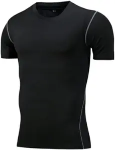 Men's Compression Shirts Short Sleeve Workout Gym T-Shirt Running Tops Cool Dry Sports Base Layer Athletic Undershirts