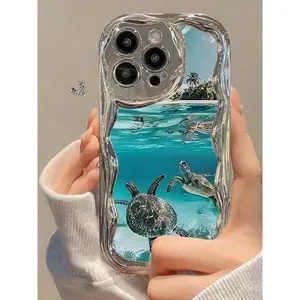 Sea Turtle Phone Case,The Product Is A 2D Image  Thickened And Drop-Resistant Suitable For 17,16, 15, 14, 13, 12, 11, PRO MAX, As Well As X, XS,Air,  PLUS,Suitable For IPhone 17 Air