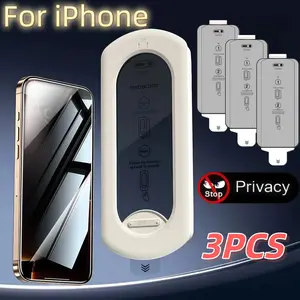 3-Pack iPhone Privacy Tempered Glass Screen Protector, Fits iPhone 17 Air/pro Max Series, Anti-Scratch & Easy Install, Bubble-Free