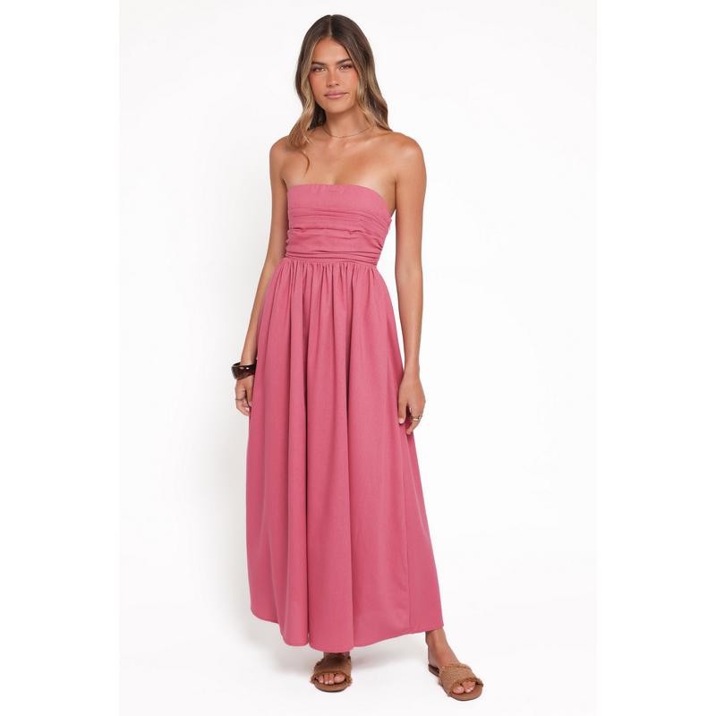 Kayt Strapless Dress - Petal Pink