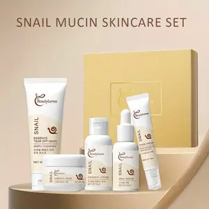 Korean Snail Essence Skincare Set, Moisturizing Firming, Brighten Skin, Ideal Christmas and New Year Gift, Liquid Form