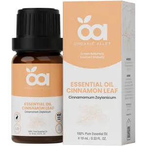 Cinnamon Leaf Essential Oil by Organic Alley (10 mL) | Pure Cinnamomum Verum | Aromatherapy & Home Fragrance