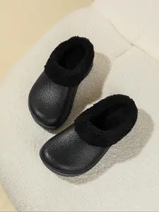 Men's Fleece Lined Cotton Mules, Ideal for Autumn and Winter Casual Wear, Lightweight Comfortable Soft Slippers for Home Use Footwear, Casual Slipper Shoes, Warm Slippers
