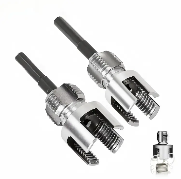 2Pcs Spring Loaded Screw Holding Bit Set, Anti-drop Magnetic Screwdriver Holder, Universal One-hand Clamp Tool for Electrical Mechanical Home Repair