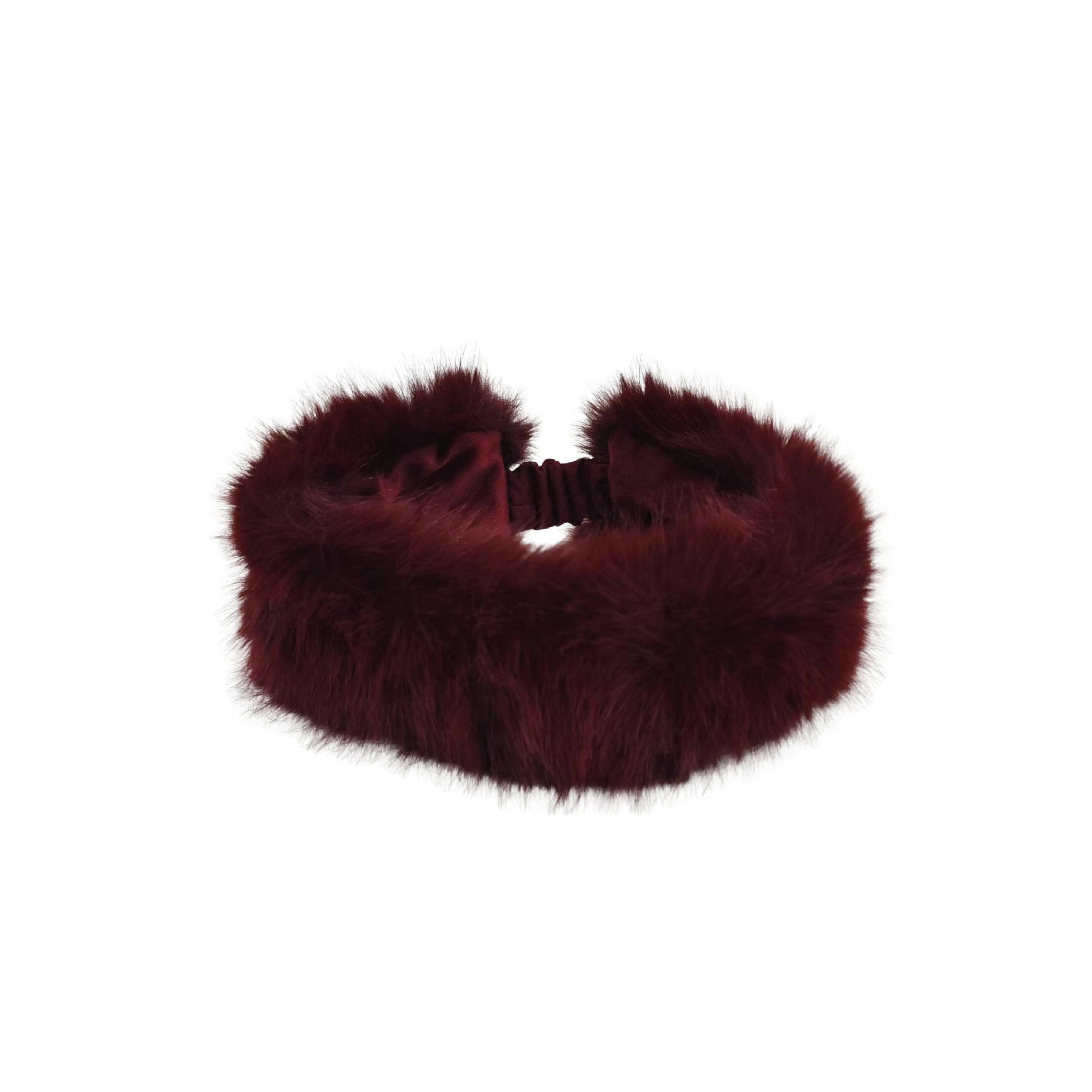 Fur Headband in Amaryllis