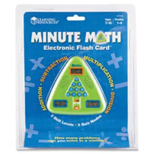 Learning Resources  Minute Math Electronic Flash Card, Handheld, Math Learning Tools