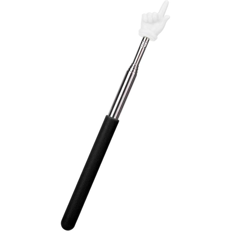 Extendable Finger Pointer Stick, School Collapsible Telescoping Long Hand Pointing Stick, Classroom  Have Supplies Essentials, Black
