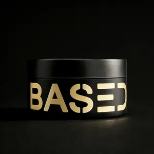 BASED Pomade: Medium Hold & Shine Finish, Humidity Resistant Natural Vibe for All Hairstyles