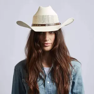 Austin - Straw Cowboy Hat: Cream - SALE