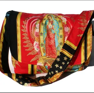 Guadalupe, Virgin Mary Mexican Art Large Messenger Purse w/adjustable handles