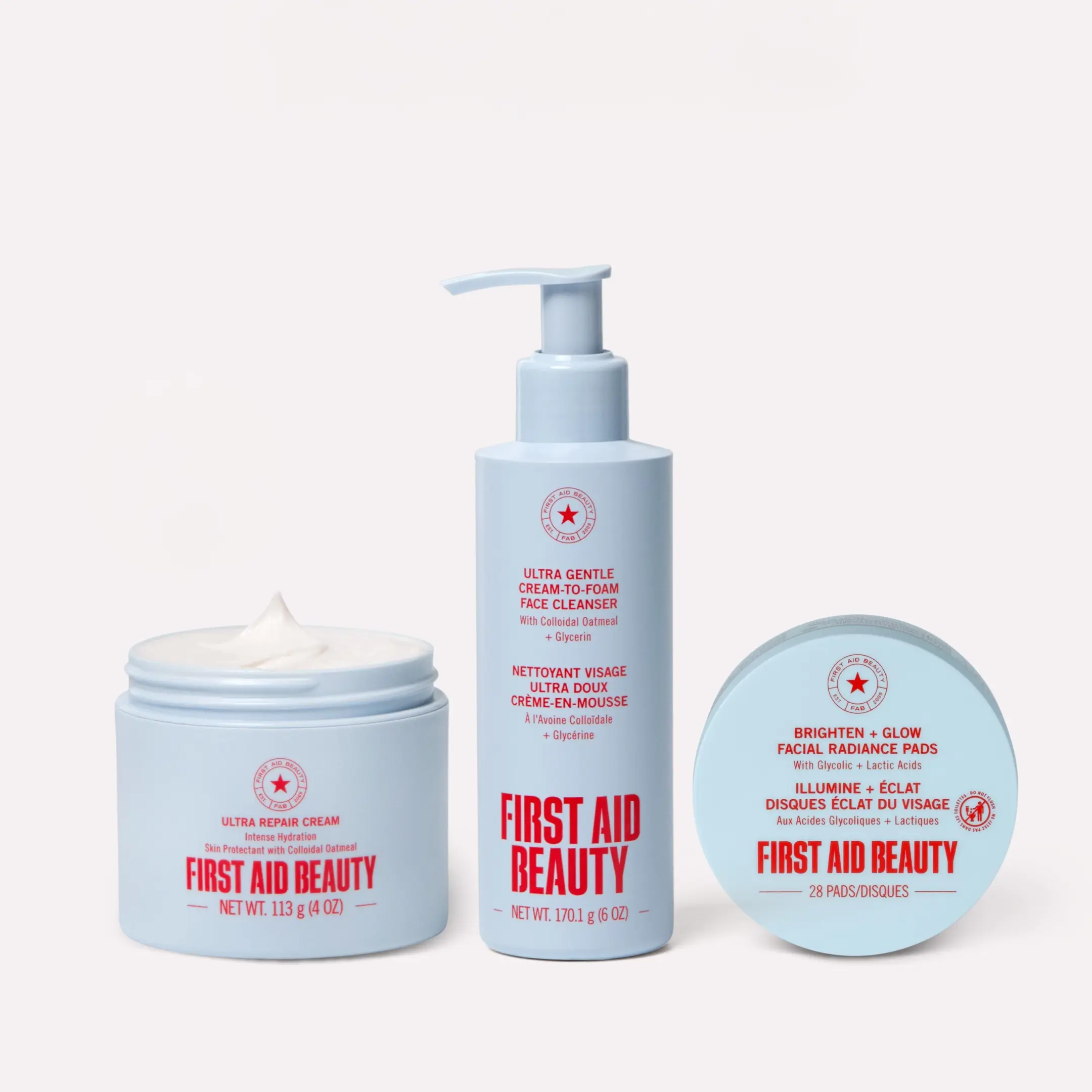 Sensitive Skin Full Routine Exclusive Bundle to cleanse, exfoliate and hydrate