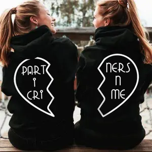 Matching Best Friend Shirts For 2 Partner In Crime, Bestie Hoodies, Women's Best Friend Sweatshirt, Best Friend Couple Hoodie, Couple Gifts, Birthday Hoodie Cotton Womenswear