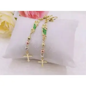 San Judas Tadeo Gold Laminate earrings for women