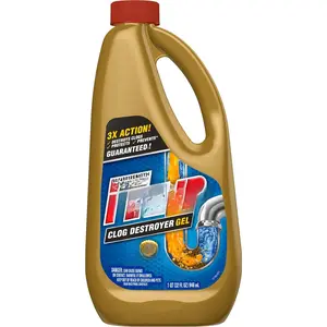 Pro-Strength Clog Destroyer Gel with PipeGuard, Liquid Drain Cleaner - 32 Ounces (Package May Vary)