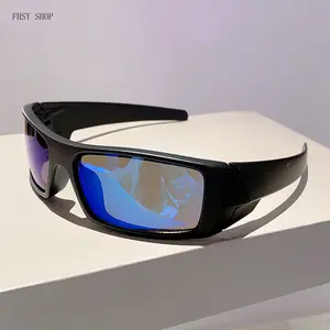 FHSY SHOP Wrap Sunglasses Bulk Pack, UV400 Filter, Comfortable Non-Slip Temples for Men Women, Y2K Streetwear & Festival Activities LED Light Blocking Stickers