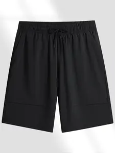 Men’s Ice Silk Quick-Dry Cargo Shorts   Summer Loose Straight-Leg Athletic Knee-Length Shorts