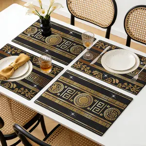 DIY Lucky Fu Black & Gold Diamond Art Table Mat | Satisfying Handmade Craft Kit Home Dining Elegant Decor