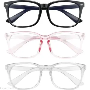 3-Pack Blue Light Blocking Glasses for Men & Women – Anti-Eyestrain Computer Eyewear, Lightweight Trendy Bluelight Glasses for Gaming, Office, Study, Digital Devices & Daily Use