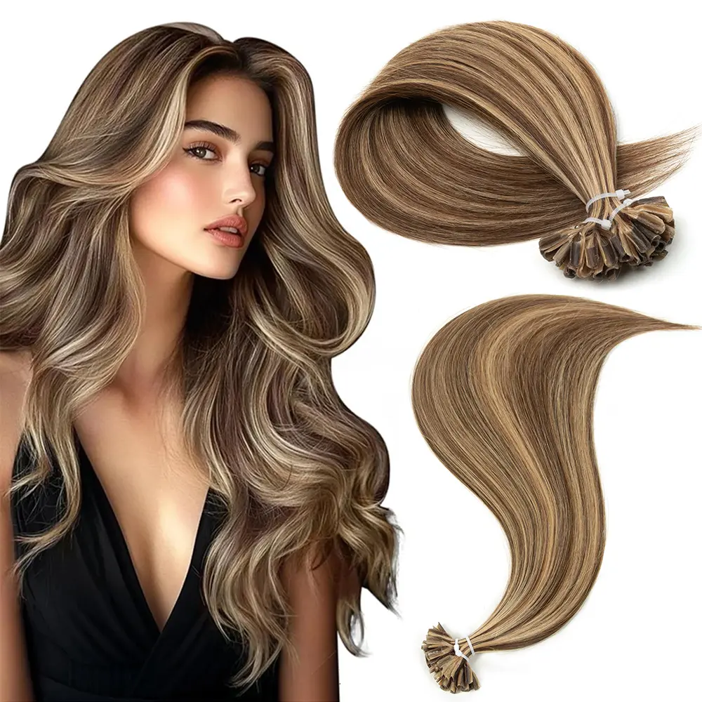 U Tip Hair Extensions Real Human Hair Natural Straight Machine Remy Capsules Keratin Hair Extensions 12-20 inches 30g/pack For Women Salon Quality