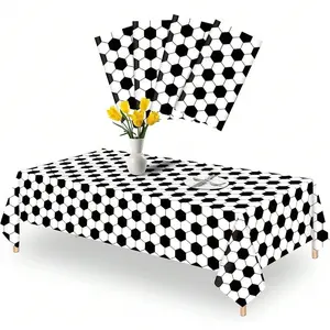 4Pcs Soccer Tablecloth,Disposable, Sports Ball Party Table Covers,For Soccer Birthday Decorations, Party Supplies,Soccer Theme Birthday,Party Decorations