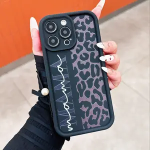 High Bamboo Gift Box, Leopard Print Illustration, Compatible with iPhone Models, Perfect Valentine's Day Present for Loved Ones, Accessories