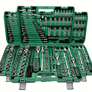 "216&151 216-Piece Mechanic Tool Set: Comprehensive Auto Repair & Household Tool Kit with 1/2"" & 3/8"" Drive, Ratchet Wrench, Torque Wrench, and More"
